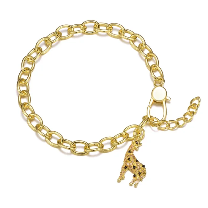 Giraffe Dangle Charm Bracelet