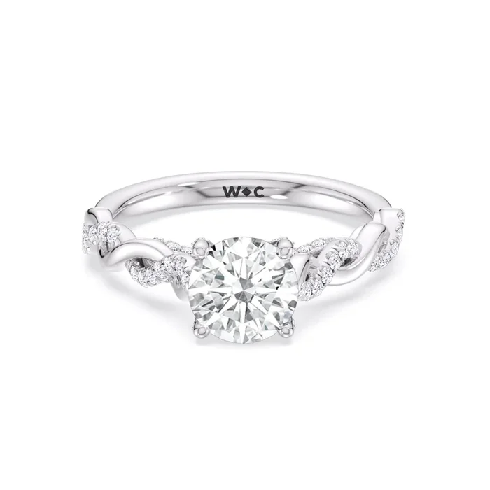 Glamour Twisted Diamond Engagement Ring