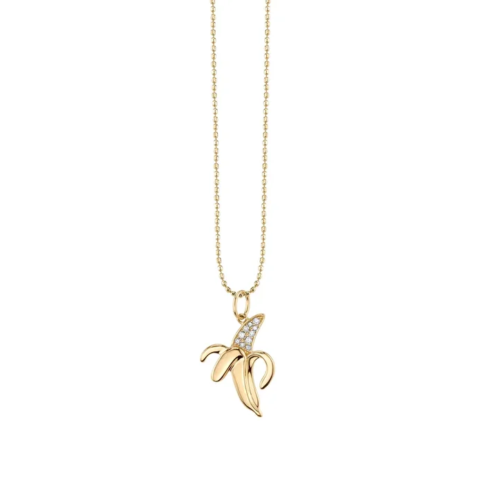 Gold & Diamond Banana Charm