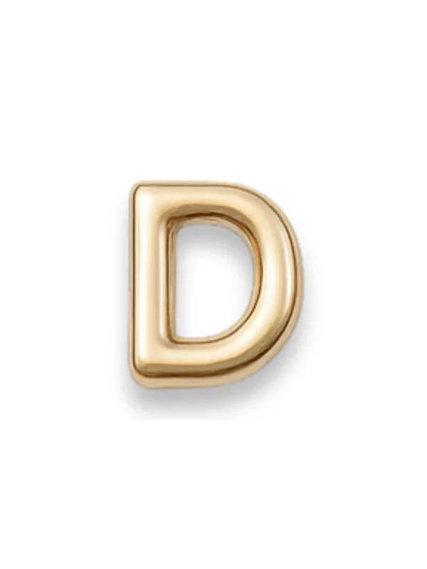 Gold Letter Slide Charms Letter D