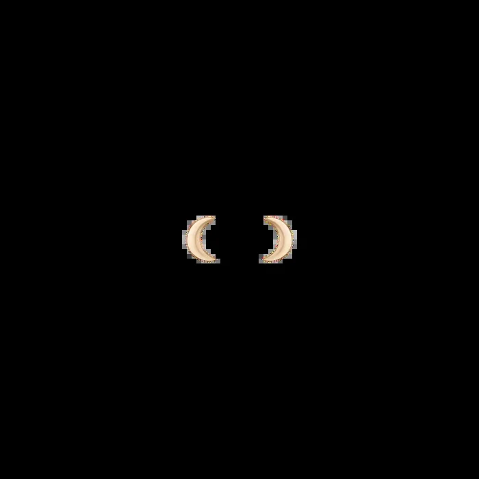 Gold Moon Stud Earrings