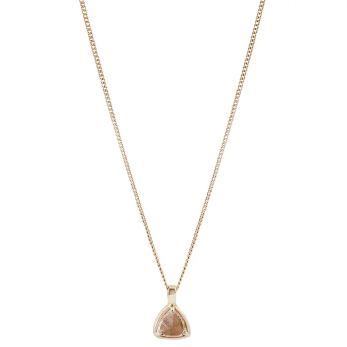 Gold Morganite Trillion Necklace