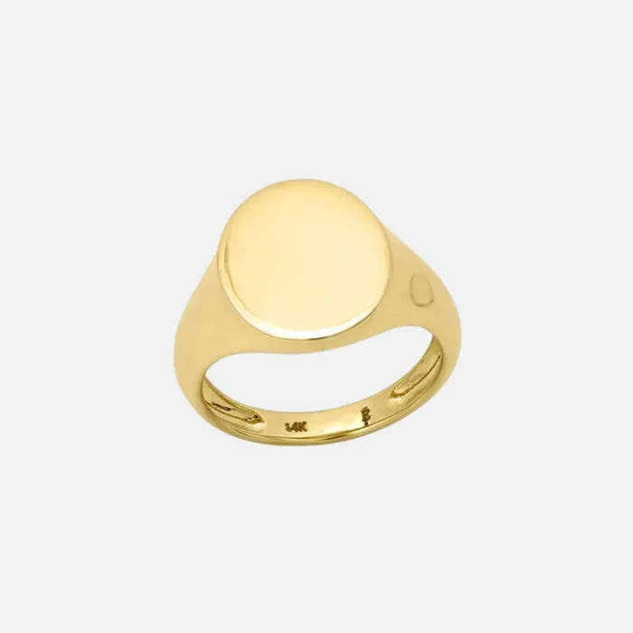 Gold Signet Pinky Ring