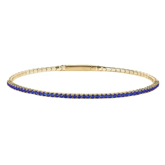 Gold Vermeil September Birthstone Flex Bracelet