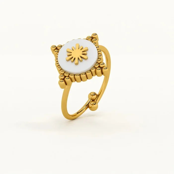 Golden Snowflake Vintage Ring