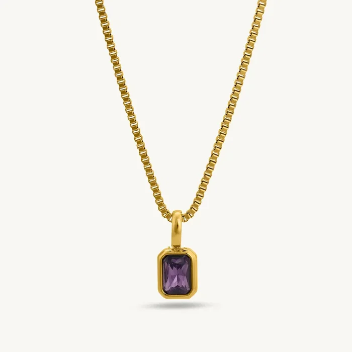 Graceful Violet Stone Pendant