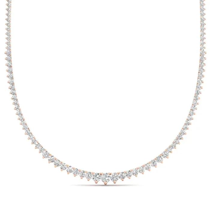 Graduated Diamond Tennis Chain Necklace