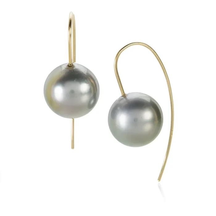Gray Tahitian Pearl Earrings