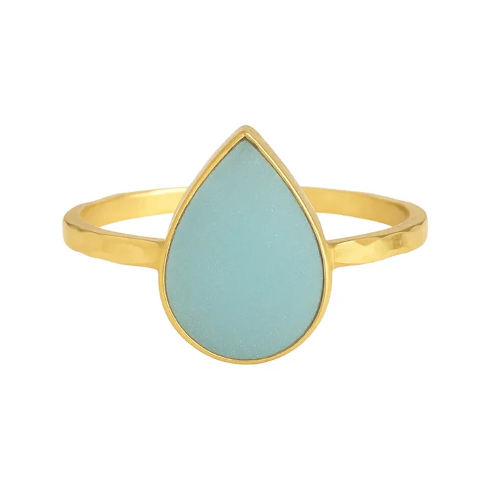 Green Druzy | Bezel Ring
