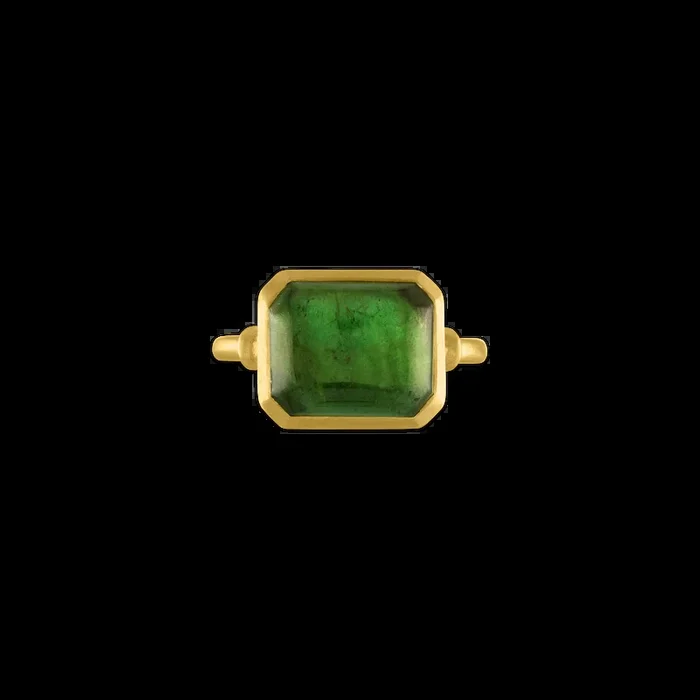 Green Tourmaline Capsa Ring
