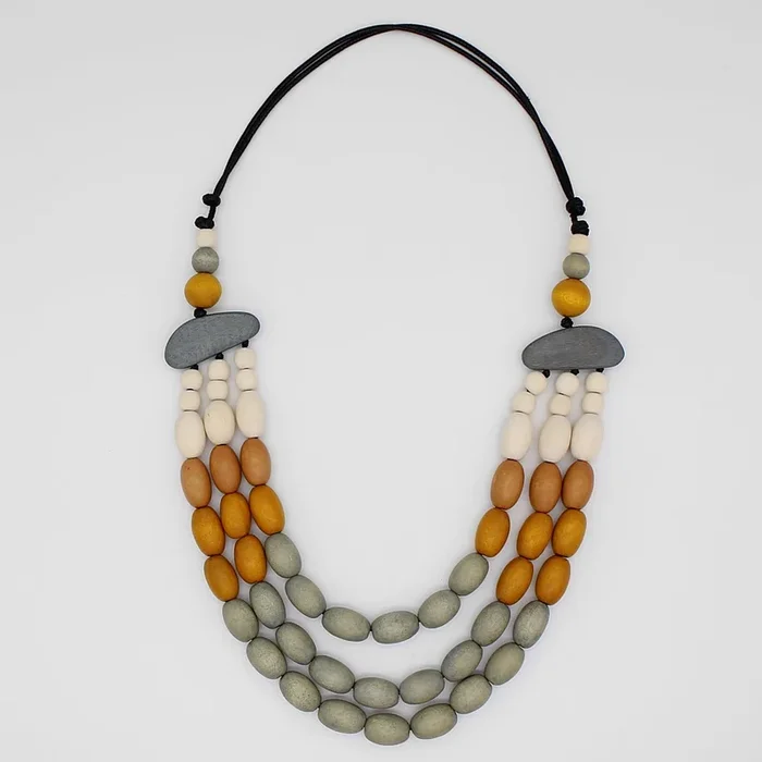Grey Wood Frankie Necklace