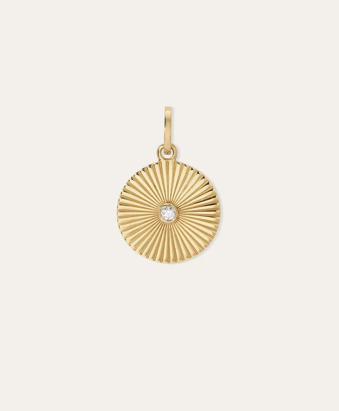 Groovy Diamond Rays Hinged Charm