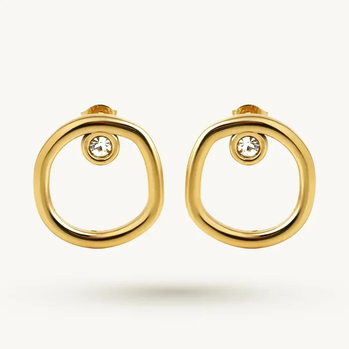 Halo Circle Crystal Stud Earring