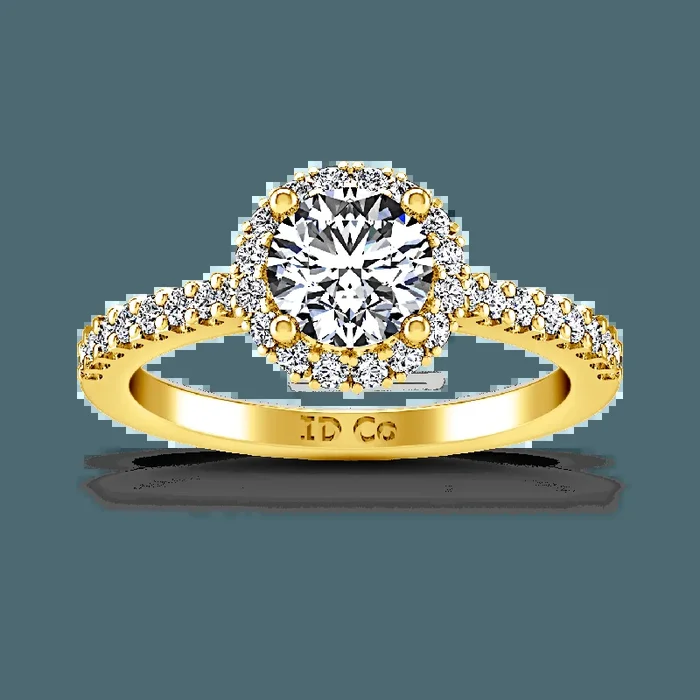 Halo Diamond Engagement Ring Bethany 14K Yellow Gold