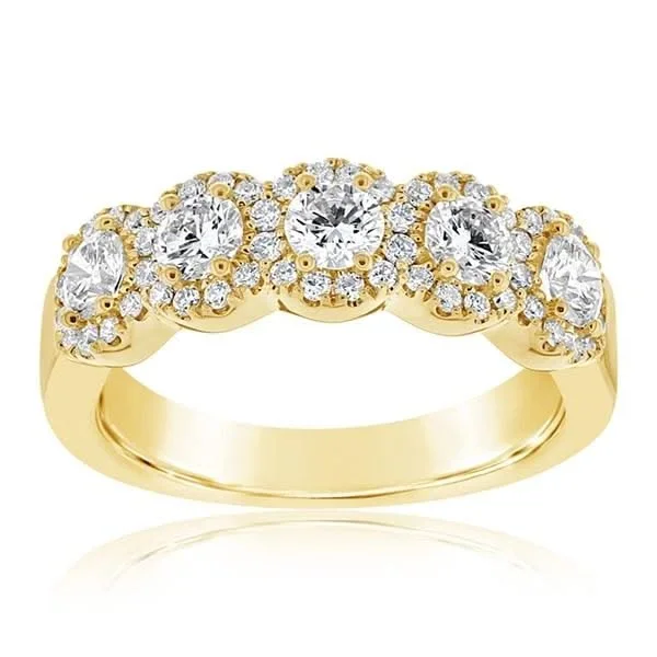 Halo Diamond Wedding Band