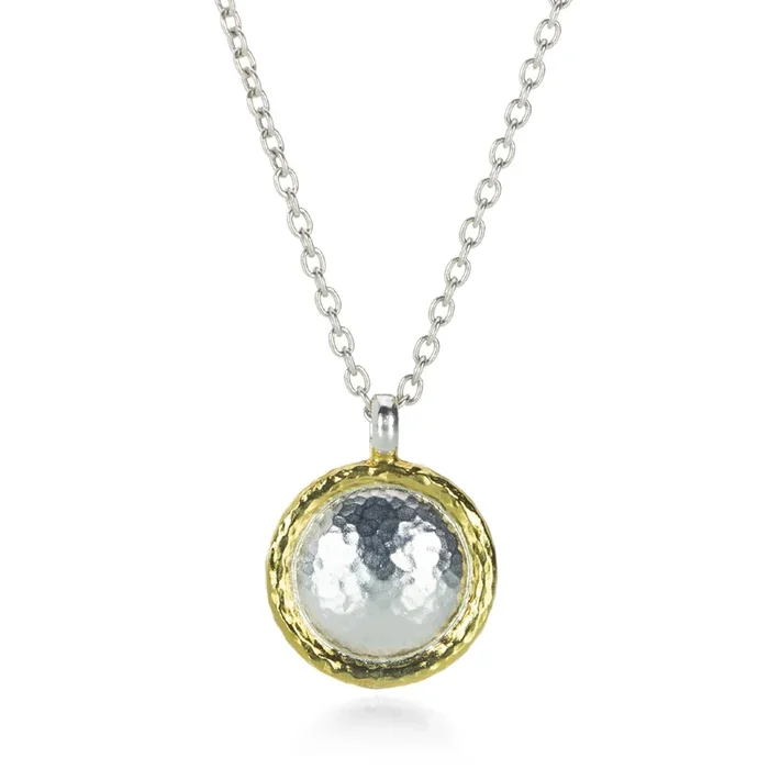 Hammered Spell Pendant Necklace
