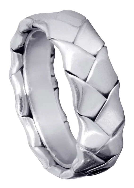 Hand Woven Mens Wedding Band | High Polish Finish (Kingston)