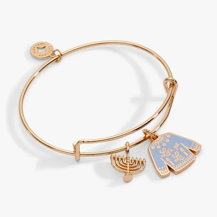 Hanukkah ‘Let’s get Lit’ Ugly Sweater & Menorah Bangle