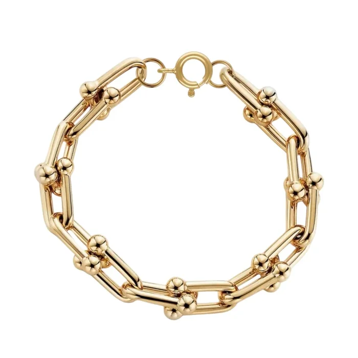 HARDWARE | 18K Gold Plated Large Link Bracelet for Men