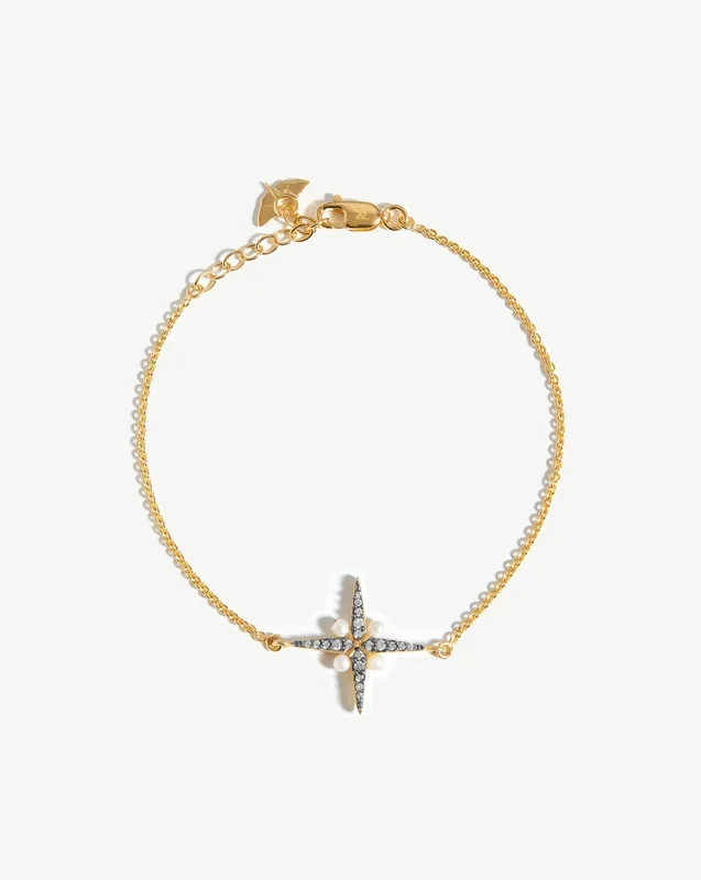 Harris Reed Pearl North Star Bracelet | 18k Gold Vermeil/Pearl