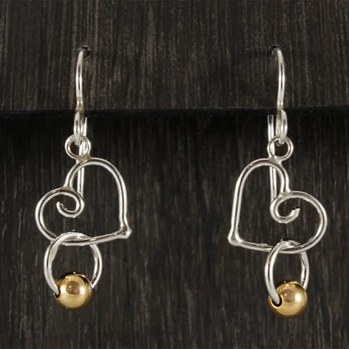 Heart and Bead Earrings ER35