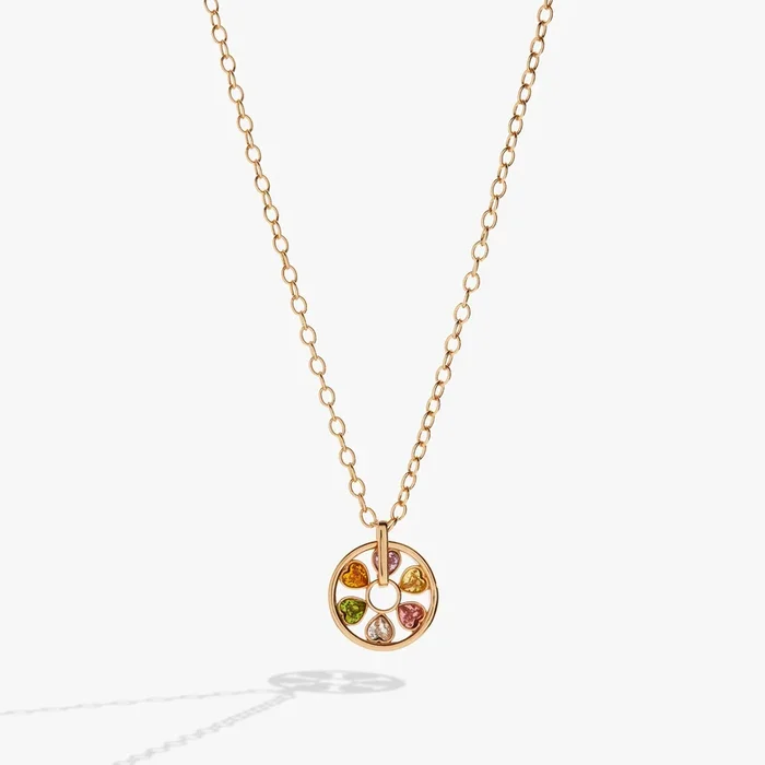 Heart Crystal Wheel Necklace