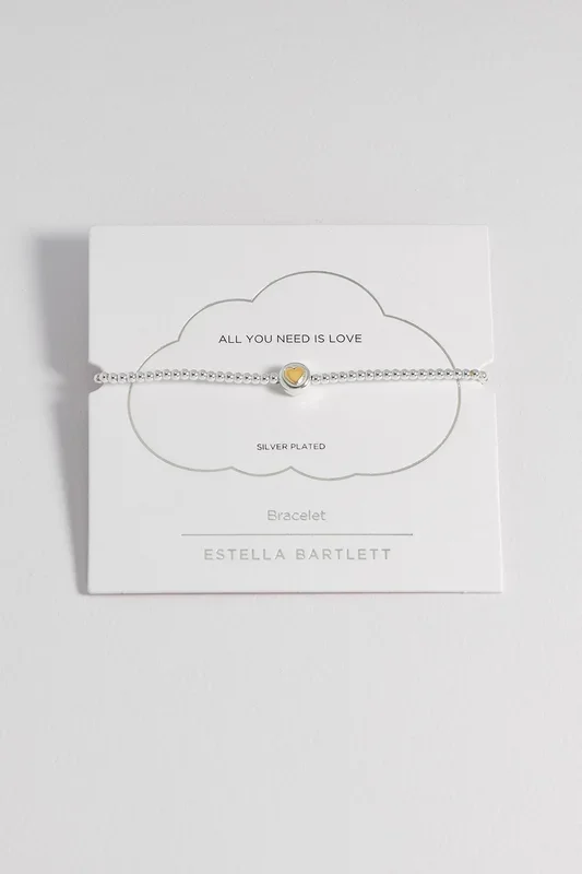 Heart Disc Bead Bracelet