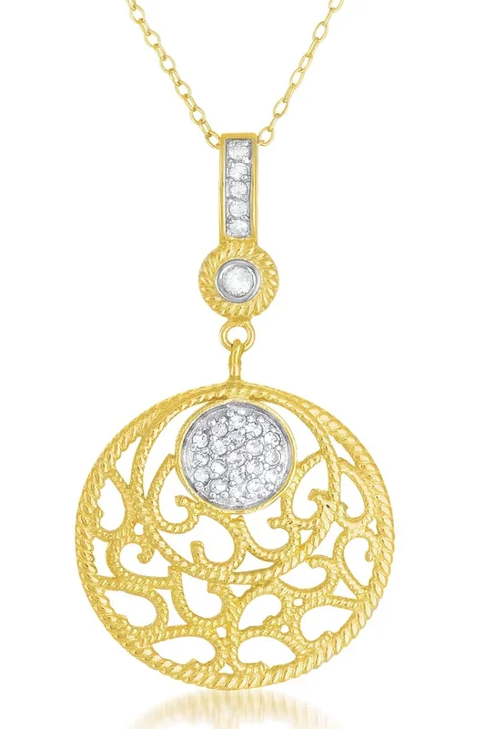 HenrietteTopaz Round Drop Pendant