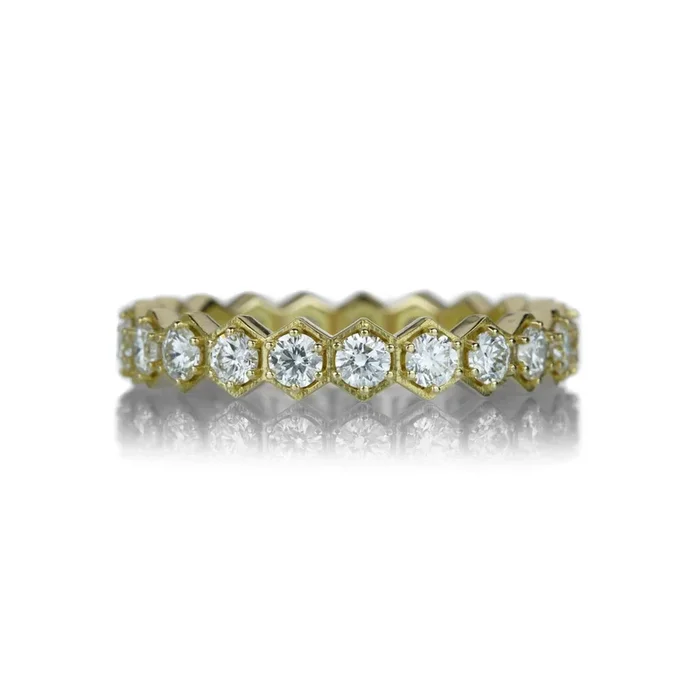 Hexagon Diamond Eternity Ring
