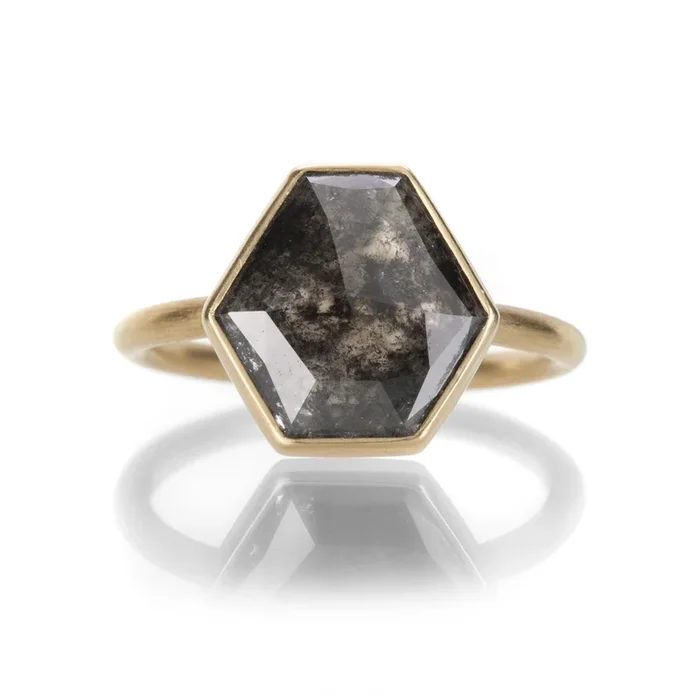 Hexagonal Diamond Ring