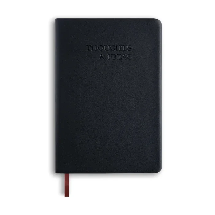 HomArt Thoughts And Ideas Black Leather Notebook