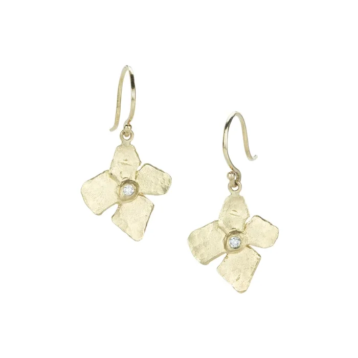 Hydrangea Drop Diamond Earring