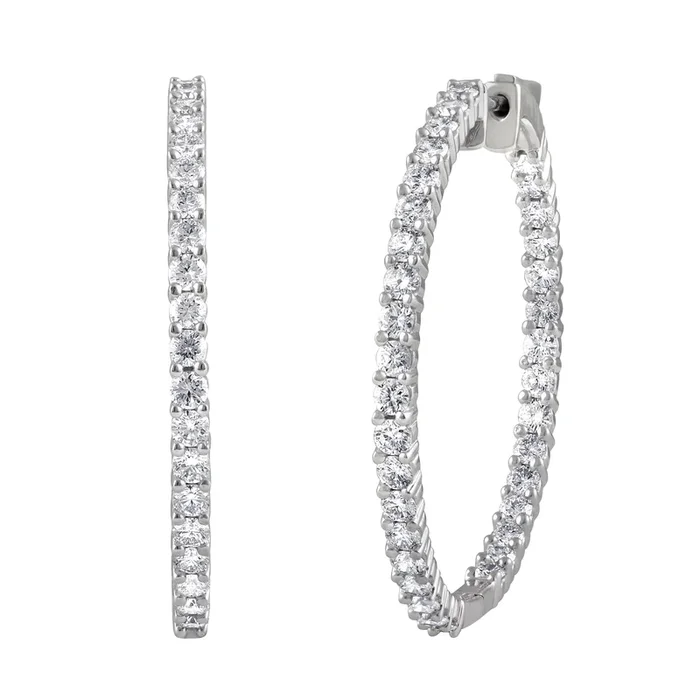 Iced Nova Inside-Out Hoop Earrings