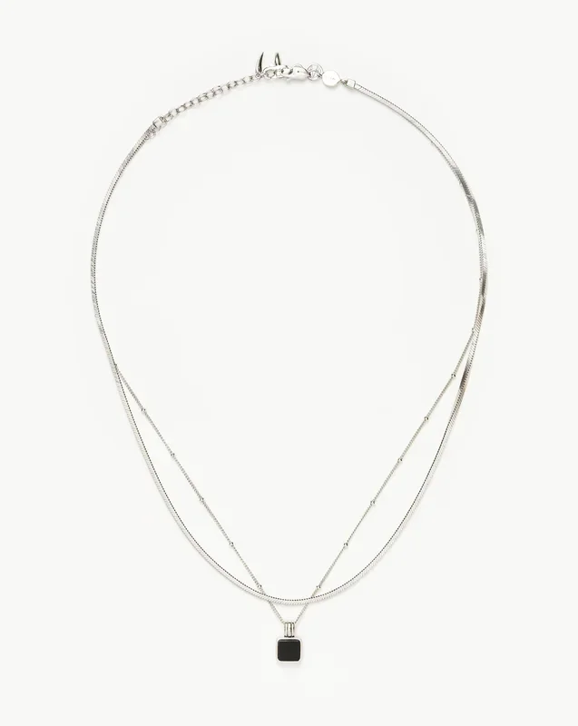 Iconic Lucy Williams Black Onyx Necklace Set