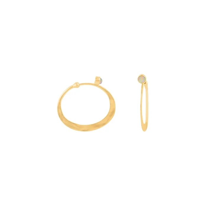 Illusion Hoops in Opal & Gold – Small | Available to Ship January 7, 2026