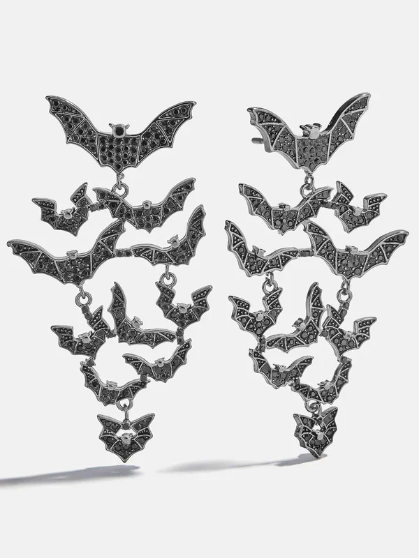In Full Flight Bat Earrings – Bat