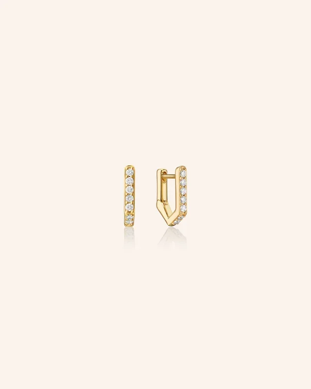Infinity Huggie Earrings with Diamonds