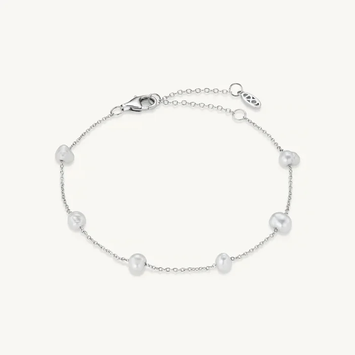 Infinity Pearl Bracelet Silver