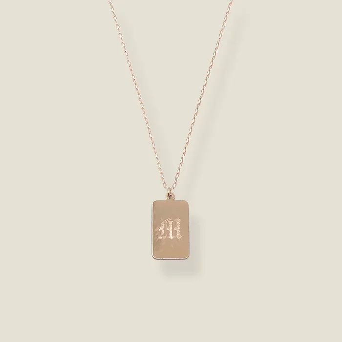 Initial Necklace: OLD ENGLISH