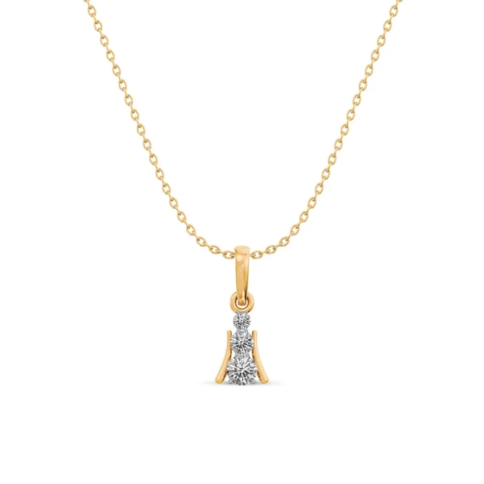Initial Spark 9KT Gold Lab Grown Diamond Necklace