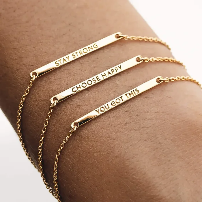 Inspiration Bracelet – You Got This (Gold Vermeil)