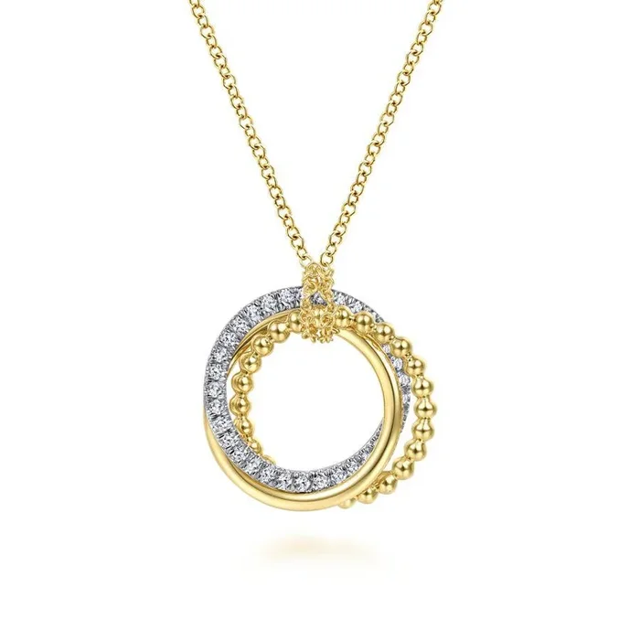 Interlocking Diamond Circles Pendant