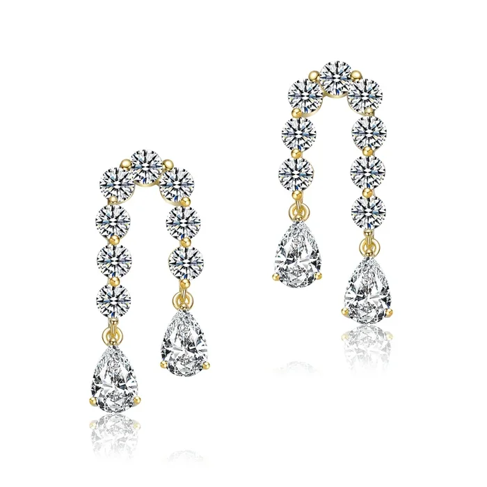 Isabelle Cascade Teardrop Elegance Couture Earrings