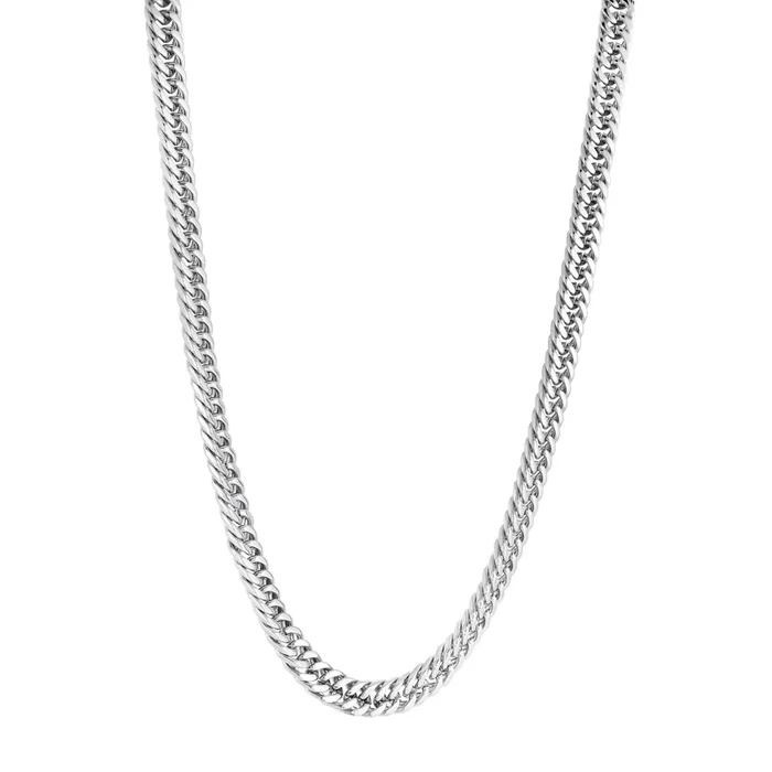 Italgem Men’s 22″ 4.2mm Steel Double Curb Chain Necklace