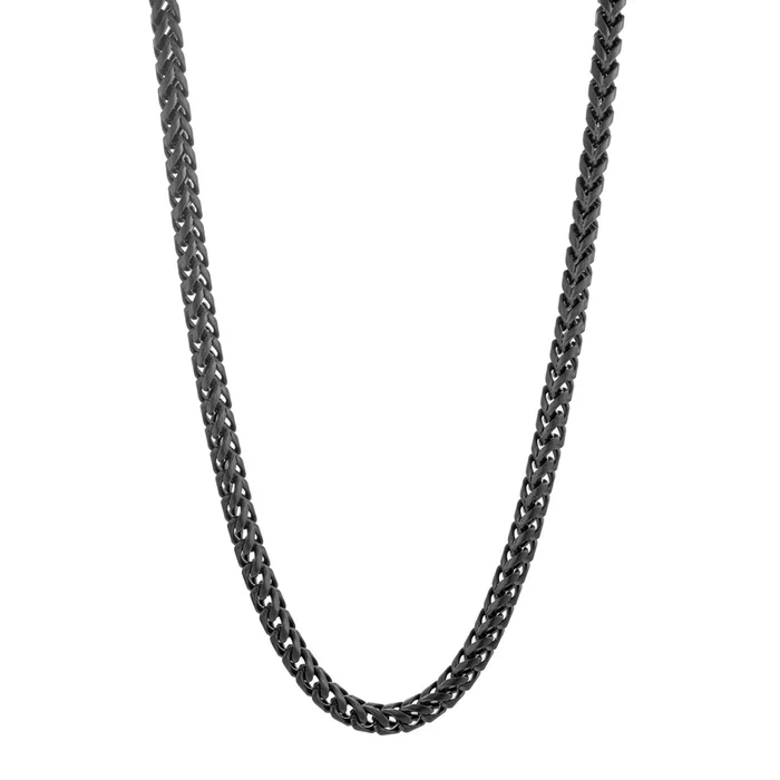 Italgem Men’s 22″ 5mm IP Steel Franco Chain Necklace
