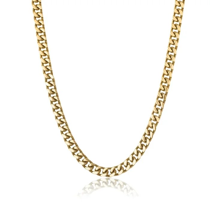 Italgem Men’s 22″ 9.4mm Steel Curb Chain Necklace