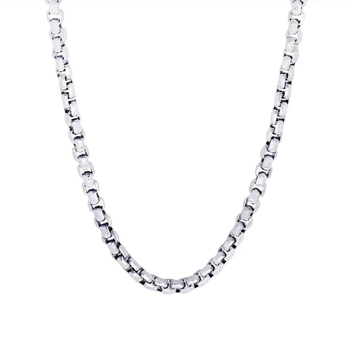 Italgem Men’s 24″ 4.5mm Steel Box Chain Necklace