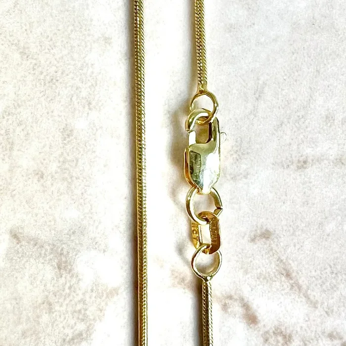 Italian 14 Karat Yellow Gold 20 Inch Snake Chain Necklace