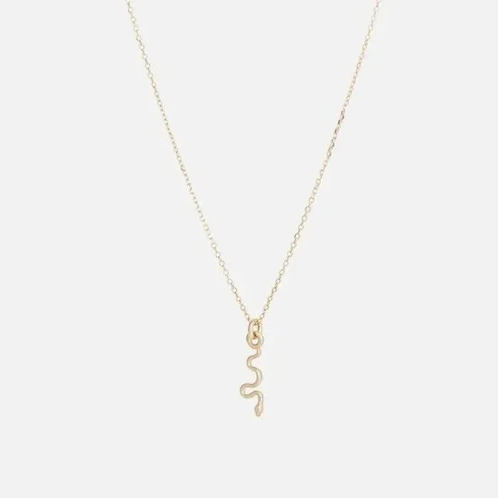 Itty Bitty Charm Necklace, Snake