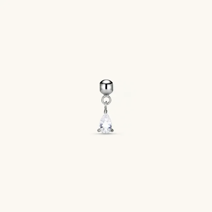 Ivory Crystal Charm Silver